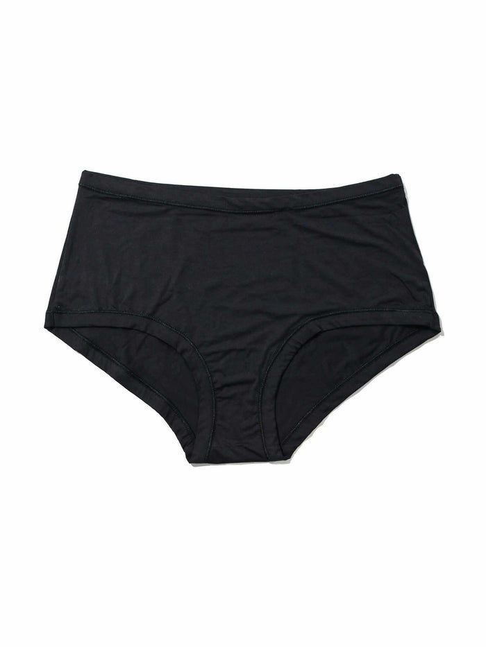Black Hanky Panky YourFit™ Boyshort - Flat Lay Front View | One Size Seamless Boyshort Panties