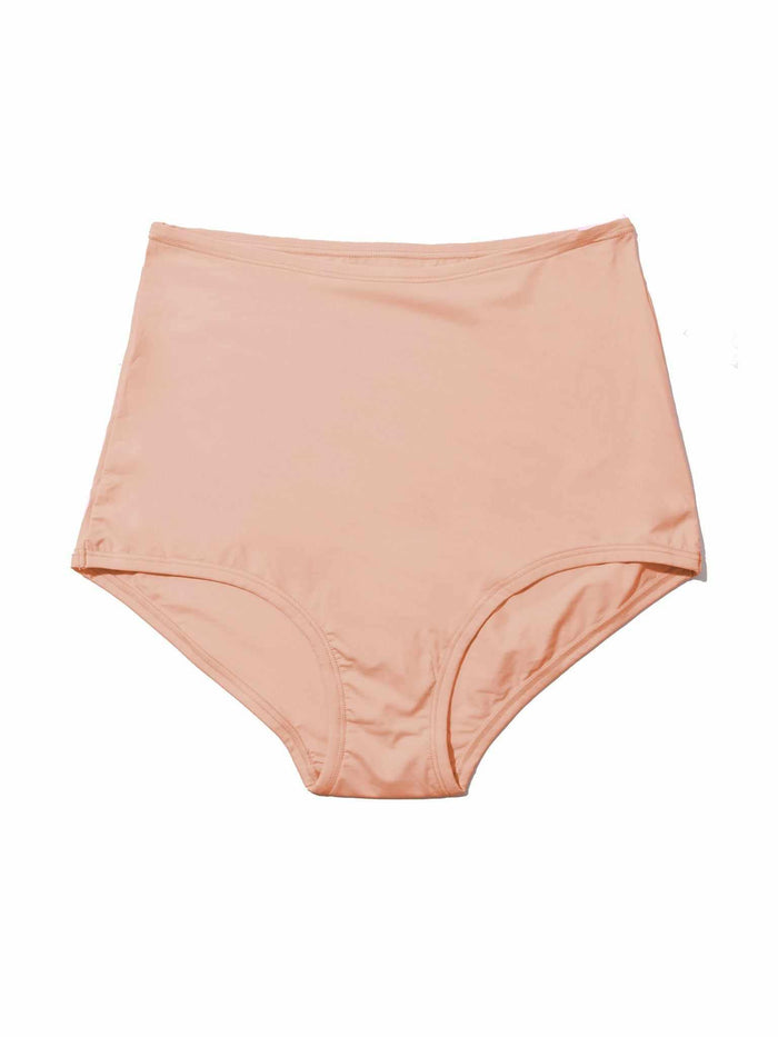 YourFit™ High Rise Boyshort Almond Milk Neutral - Flat Lay Front, One Size Fit XS-XL | Hanky Panky