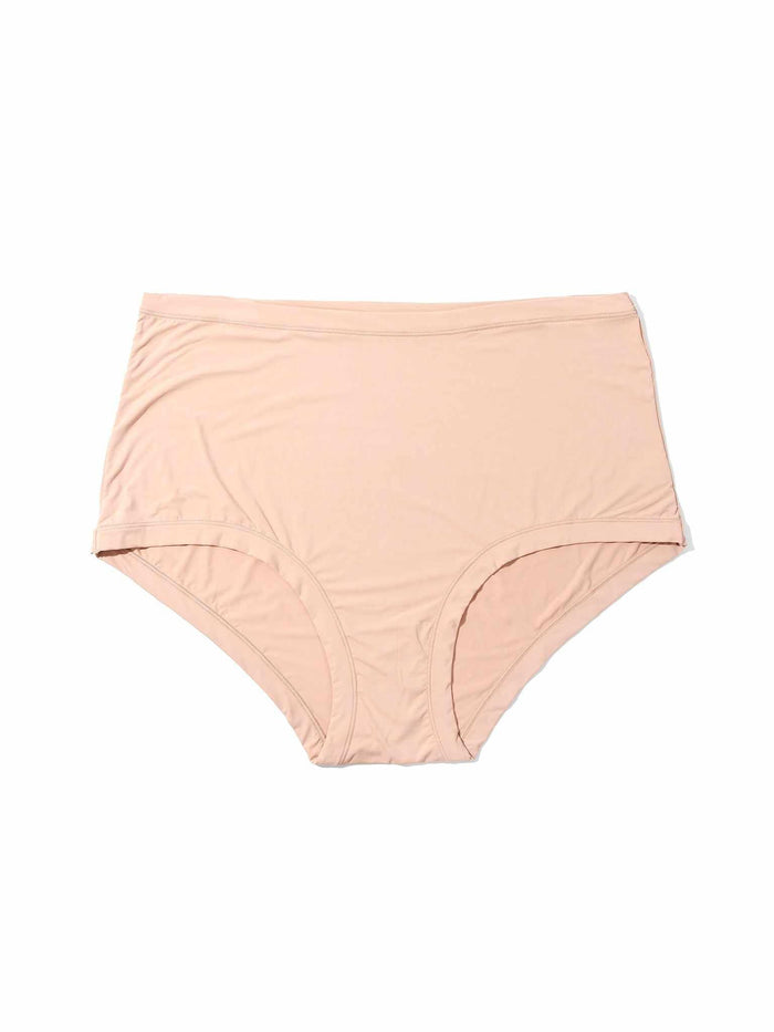 YourFit™ High Rise Boyshort Almond Milk Neutral - Flat Lay Front, Extended Size Flat Lay | Hanky Panky