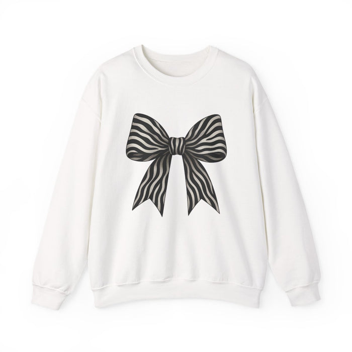 Zebra Bow Sweatshirt - funny sweatshirt by Cheeky Business