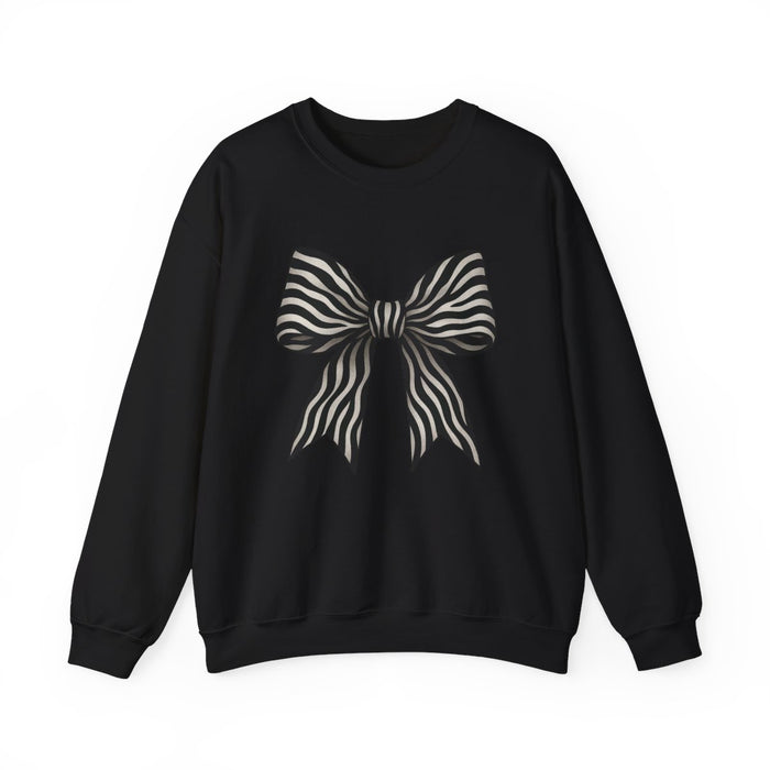 Zebra Bow Sweatshirt - funny sweatshirt by Cheeky Business