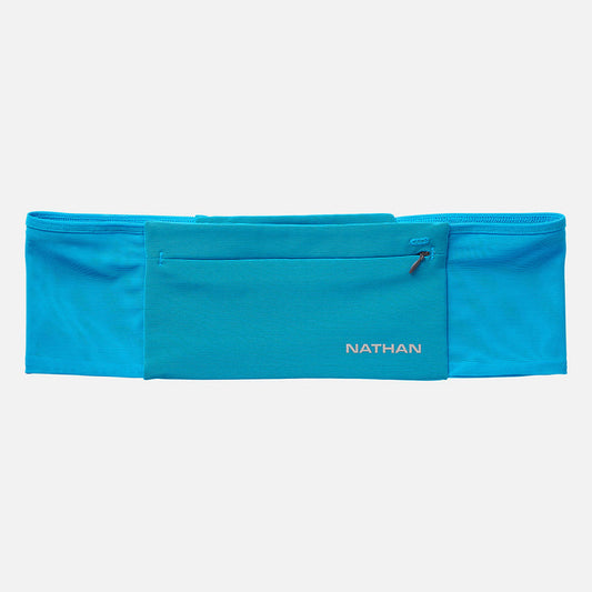 color:Electric Blue/Reflective Silver||view:SKU Image Primary||seo: Nathan Zipster Max Training Waist Belt - Electric Blue/Reflective Silver - Front of Belt